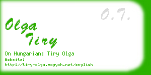 olga tiry business card